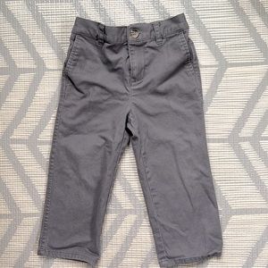 Toddler Boys Ralph Lauren Gray Button Fly Elastic Waist Pant 24 Months
